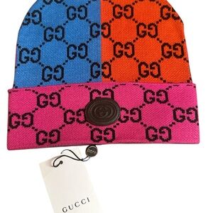 NWT! Fashion Blue Orange Pink Beanie